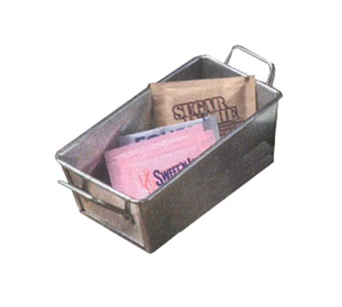 Sugar Packet Holder, 5''L x 3''W x 2''H, galvanized steel, silver (hand wash only)