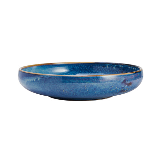 Starlit Plate, 13'' dia., round, coupe,  vitrified porcelain, blue