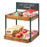 Merchandiser, 15''W x 14''D x 19''H, 2-tier, with chalkboard sign, (2) wood trays, metal frame