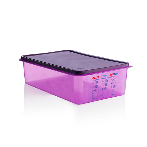 Araven Anti-Allergen Food Container, 22.2 qt., 1/1 GN, 20-7/8'' x 12-3/4'' x 6'', rectangular