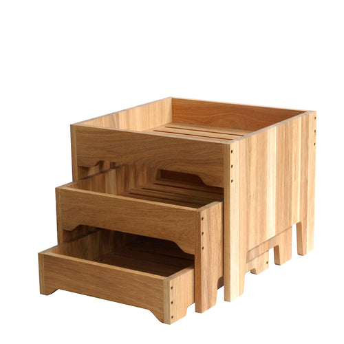 Craster Oak Three Tier Fruit Stand