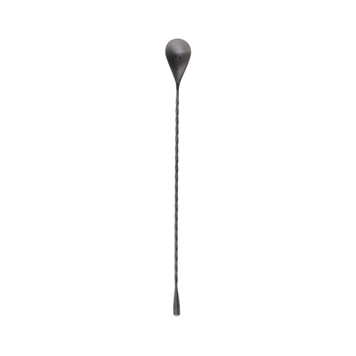 12'' Bar Spoon, 18/8 Stainless Steel, Black Acid Etch Finish