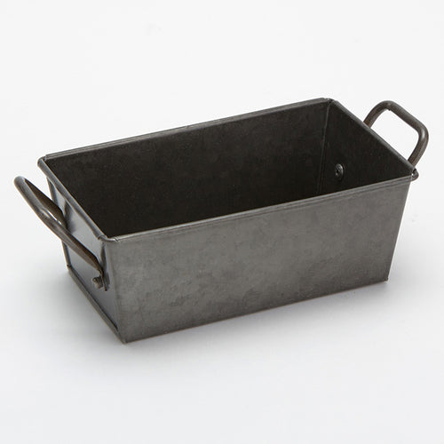 Sugar Packet Holder, 5''L x 3''W x 2''H, 6-1/2'' with handles, galvanized steel, dark