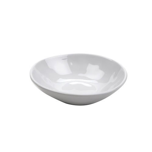 16 oz. (20 oz. rim-full) Melamine Irregular Bowl, 7'' dia., 1.75'' deep. G.E.T Arctic Mill