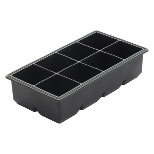 Ice Cube Tray (8) 2'' Square Compartments Silicone