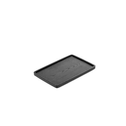 Coaster Tray, 11-3/4'' x 7-7/8'' x 2/3''H, rectangular, wood, Serax, Passe-Partout, black