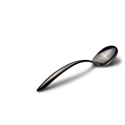 EZ Use Banquet Serving Spoon, 2 oz., 13-1/2'', solid, hollow cool handle, 18/8 stainless steel, PVD