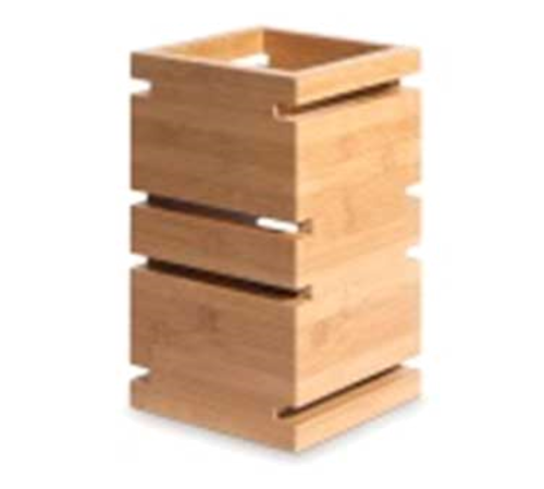 Skycap Riser, 6-1/2'' x 6-1/2'' x 12''H, square, multi-level, modular, bamboo, natural finish