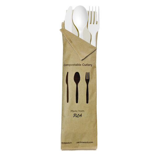 Cutlery 4/1 Kit  6'' (incl knife, fork, spoon, napkin)