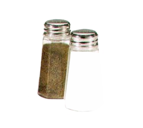 Dripcut Salt & Pepper Shaker, 2 oz., 3-1/2''H, polycarbonate paneled jar, stainless steel flat top