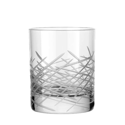 Crosshatch Rocks Glass  9 oz.