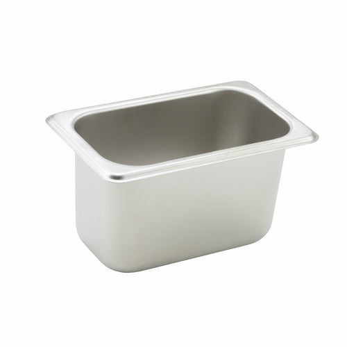 Steam Table Pan 1/9 Size 6-3/4 X 4-1/4 X 4 Deep