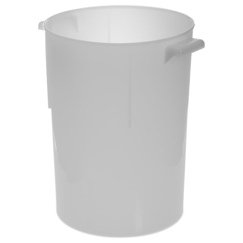 Bain Marie Container, 8 qt., round, molded-in handles, polyethylene, white, NSF