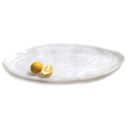 Tray, 24''L x 12''W x 1-1/4''H, oval, dishwasher safe, break resistant, resin, shell, Kenny Mack, Wave