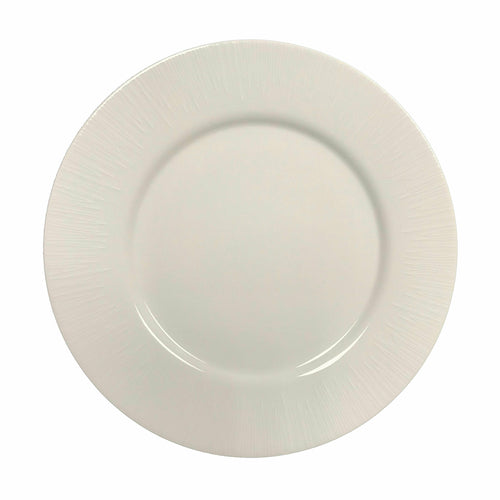 Plate, 11-3/10'' dia., round, flat, rimmed, porcelain, white, Emanata by Bauscher