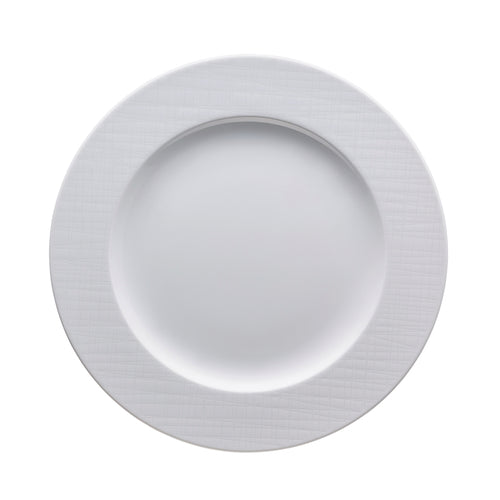 Rim Plate, 11'' dia., round, flat, microwave & dishwasher safe, porcelain, Rosenthal, Mesh, white