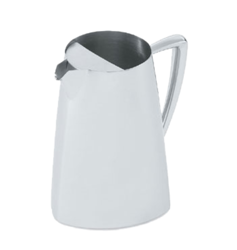 Triennium Water Pitcher with Ice Guard, 2.3 quart (2L), 7-1/8''H, mirror-finish 18/8 triangular body