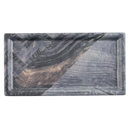 Rectangular Tray, Barnwood Pattern, Melamine, 11'' x 5.7''