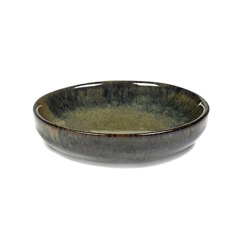 Olive Plate, 3-1/2'' dia. x 4/5''H, round, stoneware/reactive glaze, Serax, Sergio Herman