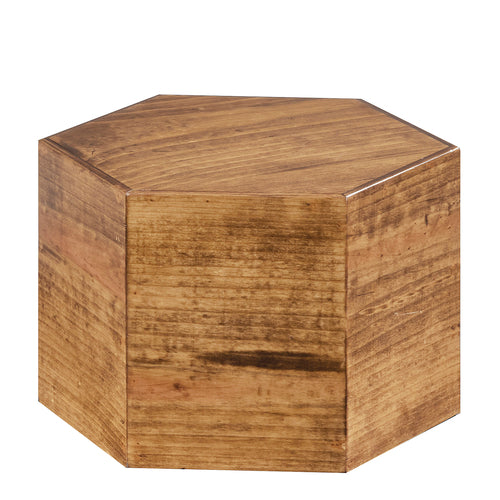 Madera Riser, 12'' dia. x 8''H, hexagon, rustic pine, BPA Free