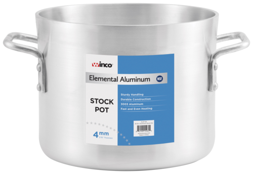 Elemental Stock Pot, 16 qt., 11-3/8'' x 10-1/4'', 4mm, 3003 Aluminum, NSF