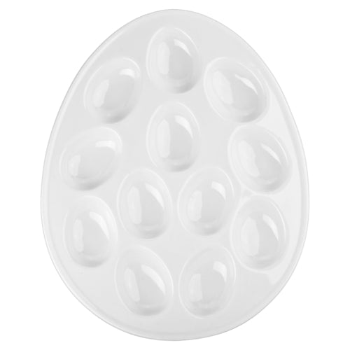 BIA Cordon Bleu Egg Plate 11''L x 8-3/4''W x 1/2''H egg shaped