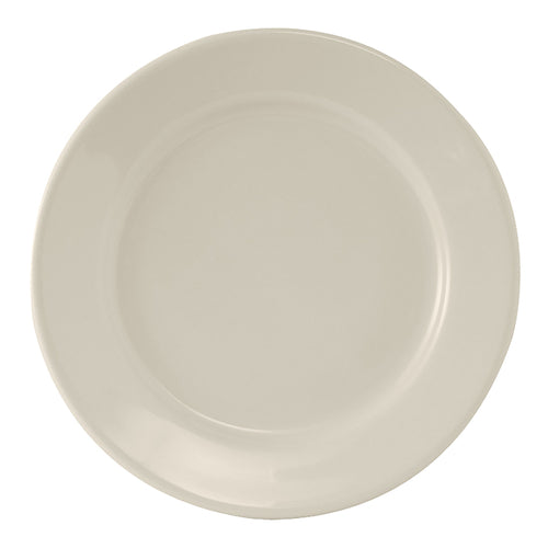 Plate, 10'' dia., round, wide rim, rolled edge, microwave & dishwasher safe, oven proof