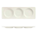 Tray, 13'' x 4-5/8'', rectangular, (3) 1 oz., 3'' dia. wells, porcelain, ultra bright white, Chef's Selection