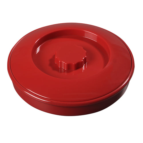 Tortilla Server, 7-1/2'' dia., with lid, interlocking, stackable, red, NSF