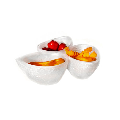 Avocado Trio Bowl 3-compartment 8'' dia. x 2-1/2''H