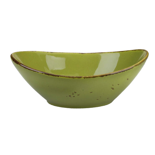 Pasta Bowl, 42 oz., 9-3/4'' x 7-5/8'', oval, speckled, stoneware, basil, Savannah