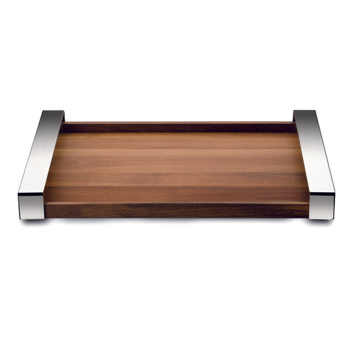 Tray, 11-3/4''L x 7-7/8''W, rectangular, wood, walnut finish, Sushic