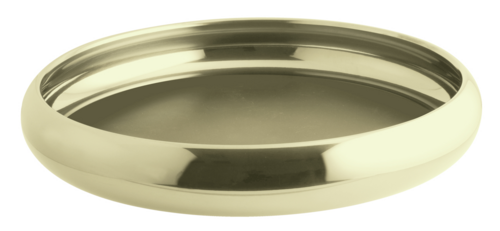 Tray Round without Handles, dishwasher safe, PVD champagne, Sambonet, Sphera