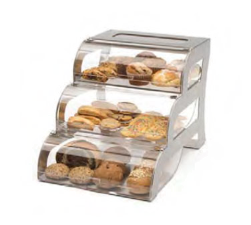 Bakery Case, countertop, 3-tier, 15-1/4'' x 23-1/4'' x 15-1/2''H, rectangular, stackable