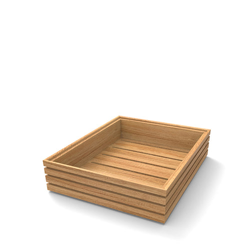 Flow Rustic Tray Tall 1.2. Rustic Oak Finish 12.7'' X 10.4'' X 2.9''H.