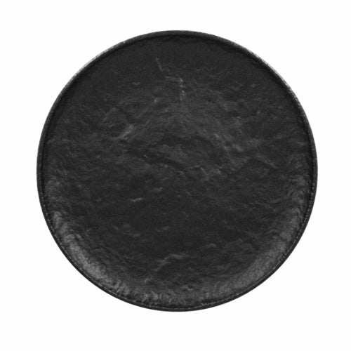 ROUND FLAT COUPE PLATE, 11''D, BLACK