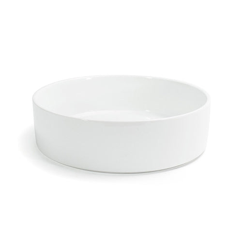 Soho Bowl, 48 oz., 8'' dia. x 2-1/4''H, round, raised rim, porcelain, white