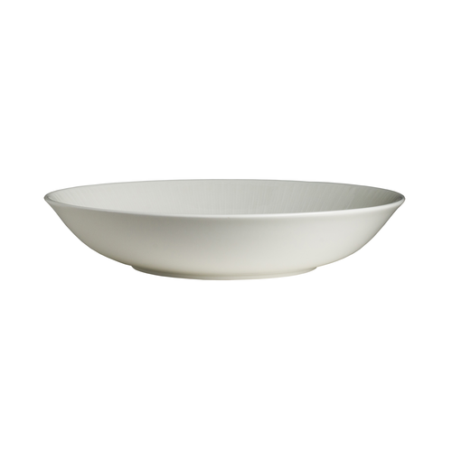 Pasta Bowl, 51.2 oz., 10'' dia., x 2''H, deep, round, coupe, embossed rim, bone china, white, Foliobone Lucia