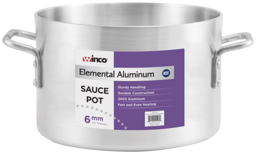 Elemental Sauce Pot, 8 qt., 10-3/8'' x 6-1/4'', 6mm, 3003 Aluminum, NSF