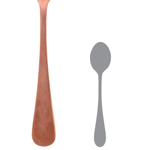 A.D. Coffee Spoon, 4-3/8'', 18/0 stainless steel, Varick, Fulton Vintage Copper