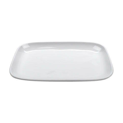 12'' x 7.5'' Irregular Rectangular Melamine Platter, G.E.T. Arctic Mill