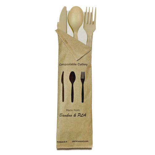 Cutlery 4/1 Kit  6'' (incl knife, fork, spoon, napkin)