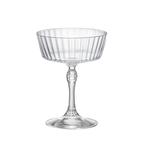 Fizz Glass, 9-1/4 oz., (H 5-3/8''; M 4-1/4''; T 4-1/4''; B 3-1/8'') clear, Bormioli Rocco, America 20s