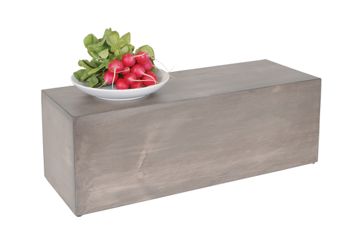 Aspen Riser, 7'' x 20-1/2'' x 7''H, rectangular, gray-washed pine wood