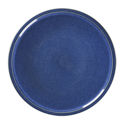 Ease Plate, 9.45'' dia., round, flat, coupe, porcelain, Cobalt