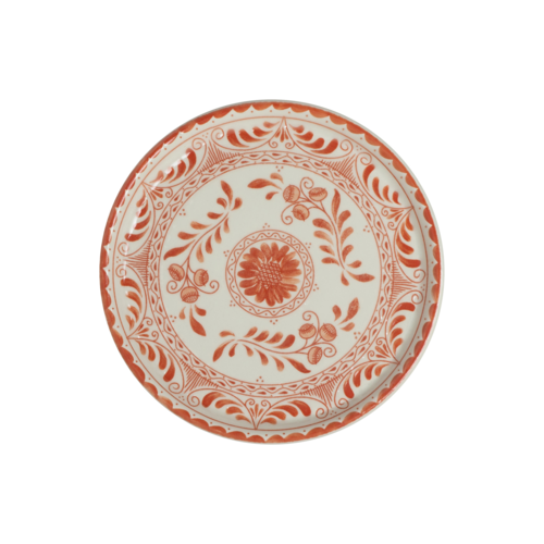 Plate, 7.5'' dia., round, fully vitrified china, Anfora, Talavera Orange