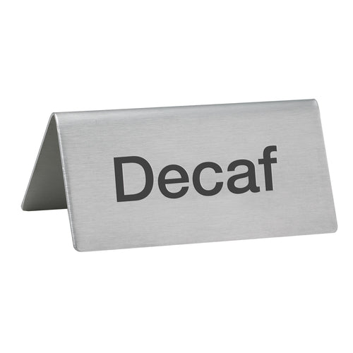 Beverage Tent Sign Decaf Ss