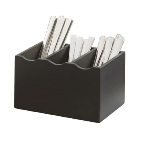 Midnight Bamboo Cutlery Holder  8-1/4''W x 5-1/2''D x 4-3/4''H