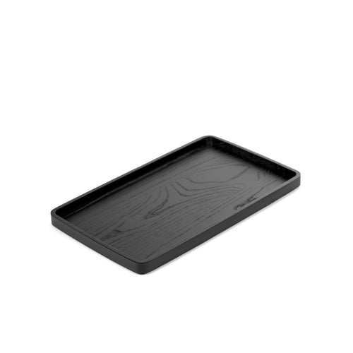 Tray, 17-3/4'' x 10-5/8'' x 1-1/8''H, rectangular, wood, Serax, Passe-Partout, black