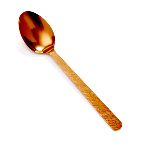 Serving Spoon, 13-1/4''L, solid, hammered, 18/0 stainless steel, vintage bronze finish